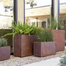 Botanic Beauty Corten Steel Garden Pot Flowerpot