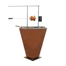 Corten Steel Rotisserie BBQ grils